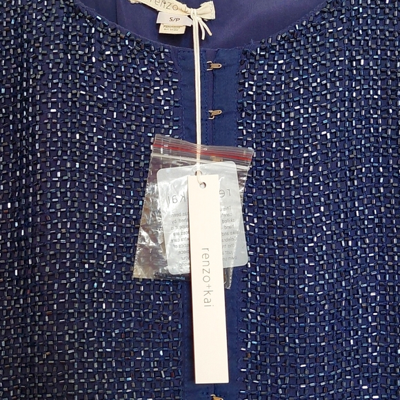 New Renzo + kai botton up beaded silk  tank - Picture 8 of 14